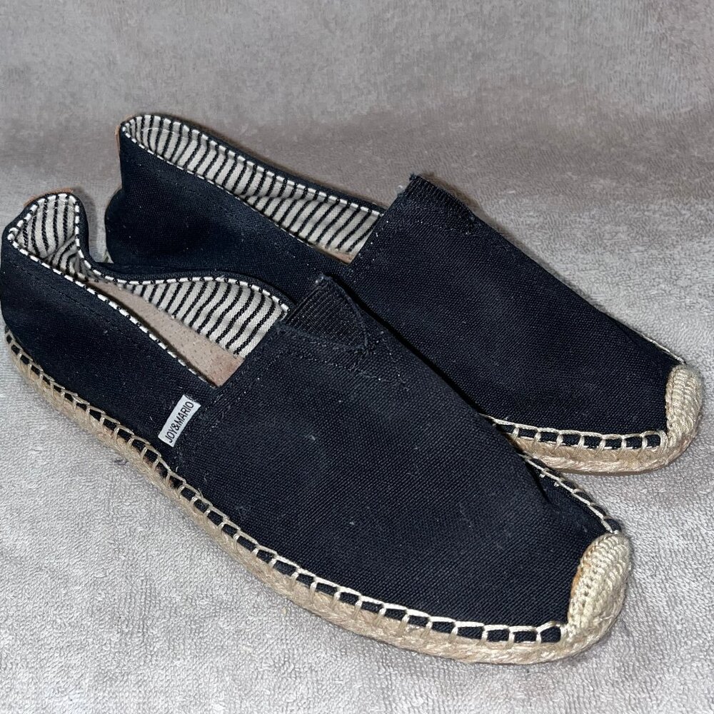 JOY&MARIO Handmade Women’s Slip-On Espadrille Fabric Loafers Flats